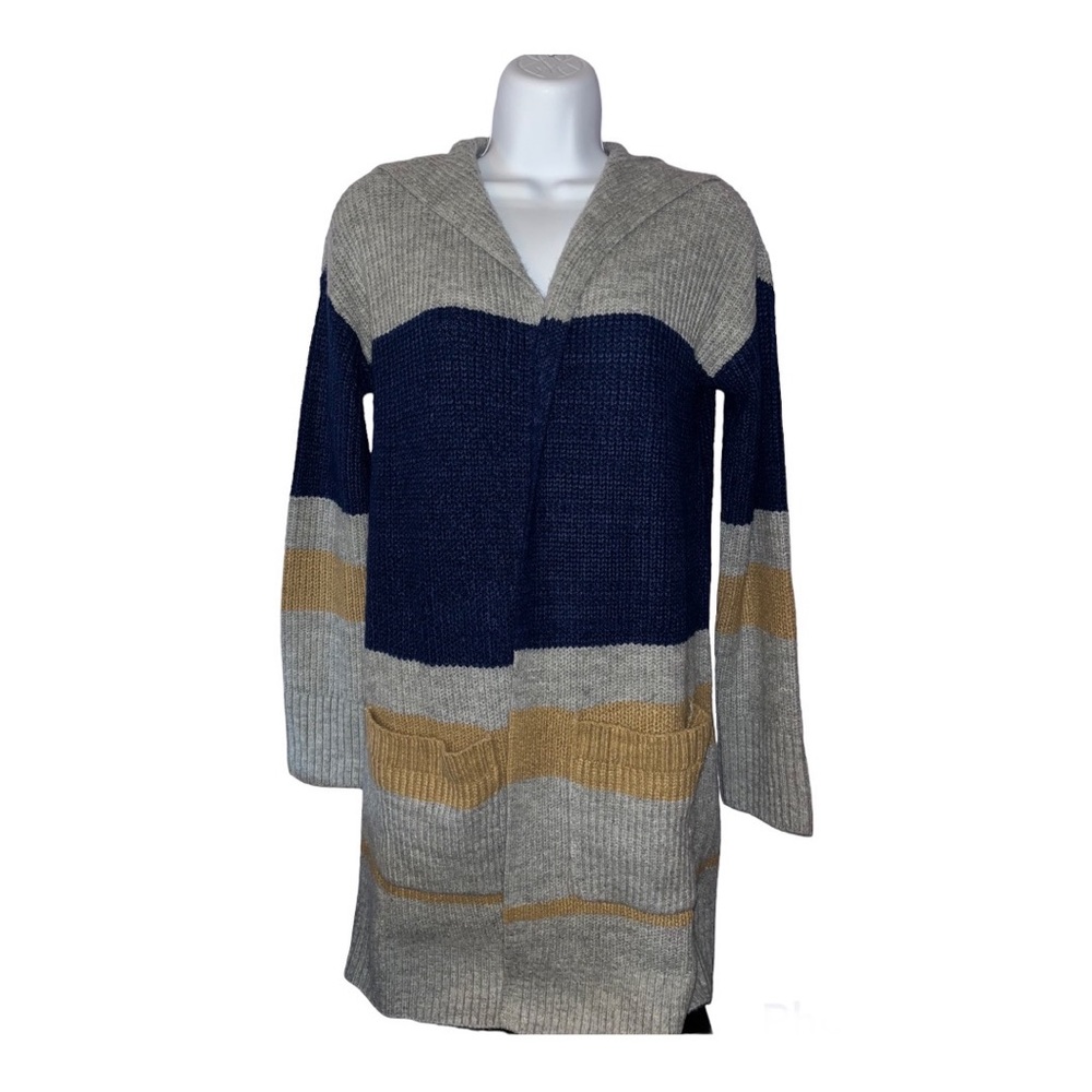 Hem & Thread color block open cardigan. Size small